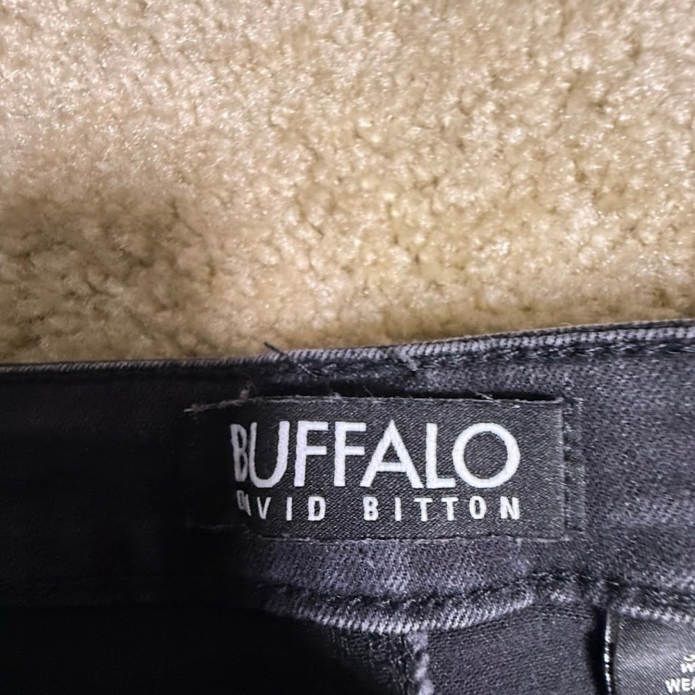 Buffalo David Bitton Womens 12 Alyssa Black High-Rise Straight Leg Jeans 34x29 - Picture 3 of 8